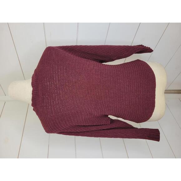 American Eagle Outfitters XS burgundy super soft v neck sweater - Picture 2 of 5